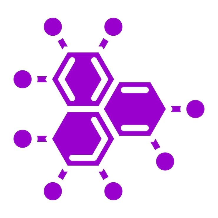 Vector diseño vectorial estilo de icono de polímero