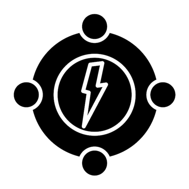 Diseño vectorial Estilo del icono de la política energética