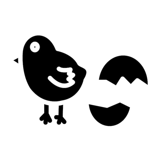 Vector diseño vectorial de estilo de icono de pollo bebé