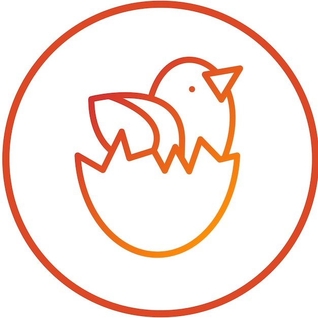 Diseño vectorial Estilo del icono de pollo de eclosión