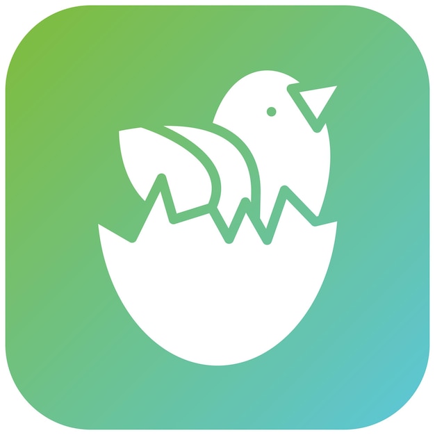 Diseño vectorial Estilo del icono de pollo de eclosión
