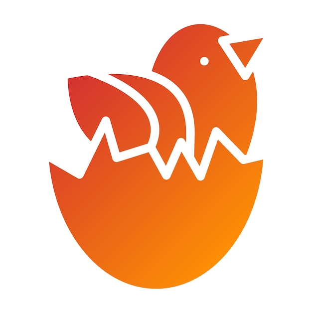 Diseño vectorial Estilo del icono de pollo de eclosión