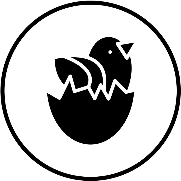 Diseño vectorial Estilo del icono de pollo de eclosión