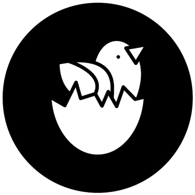 Diseño vectorial Estilo del icono de pollo de eclosión