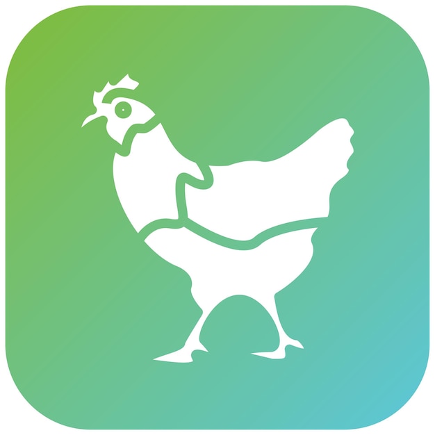 Diseño vectorial de estilo de icono de pollo