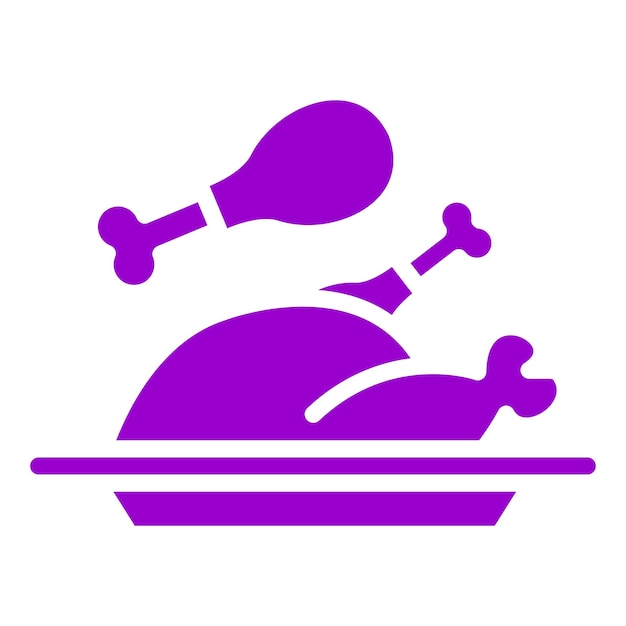 Diseño vectorial de estilo de icono de pollo