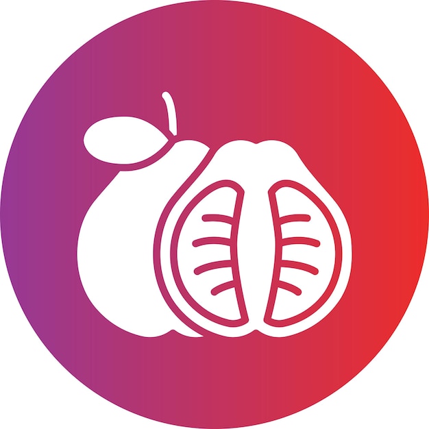 Diseño vectorial Estilo del icono de Pomelo