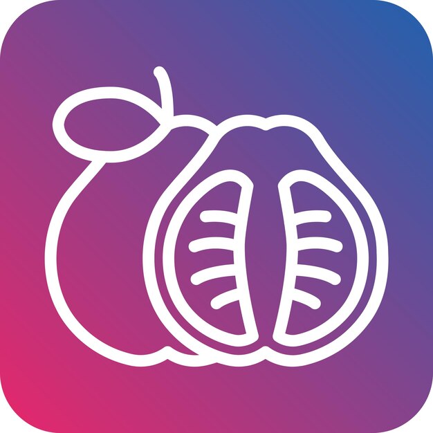 Diseño vectorial Estilo del icono de Pomelo