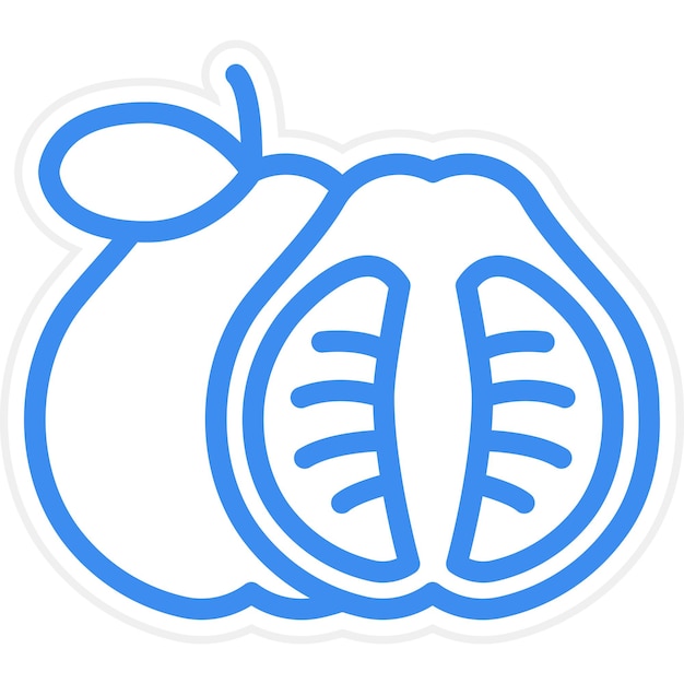 Diseño vectorial Estilo del icono de Pomelo