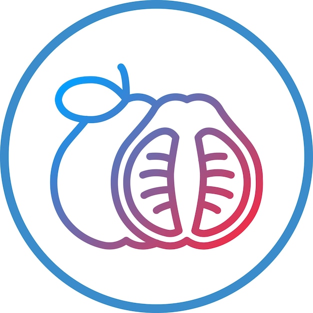 Diseño vectorial Estilo del icono de Pomelo