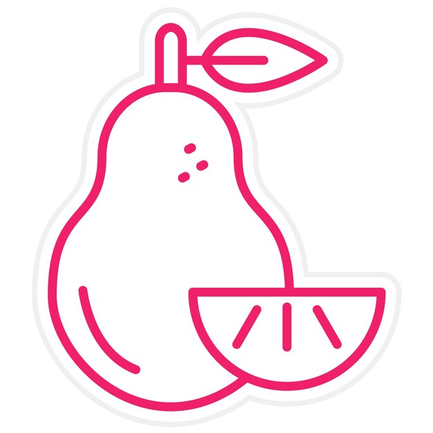 Diseño vectorial Estilo del icono de Pomelo