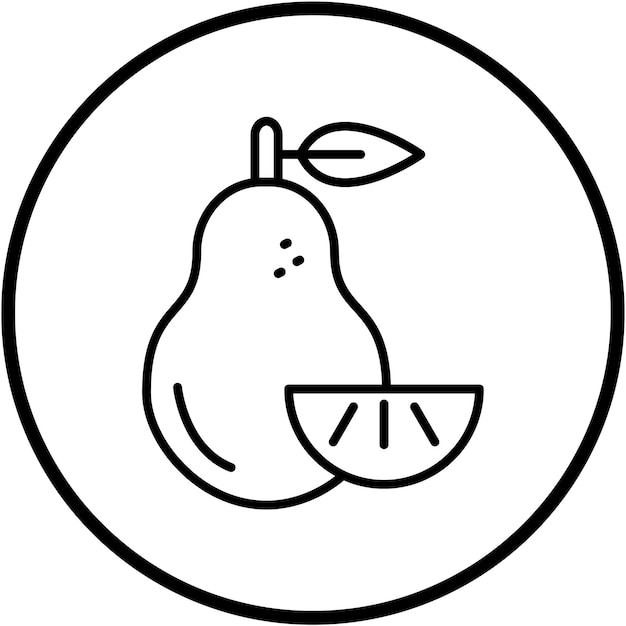 Diseño vectorial Estilo del icono de Pomelo