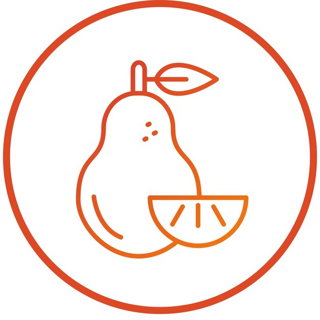 Diseño vectorial Estilo del icono de Pomelo