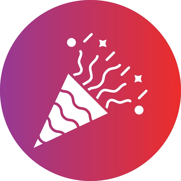 Diseño vectorial estilo de icono popper de fiesta