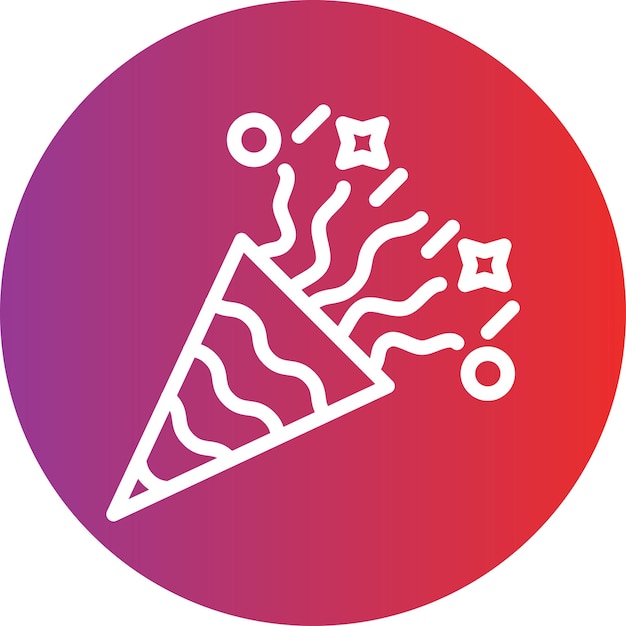 Diseño vectorial estilo de icono popper de fiesta