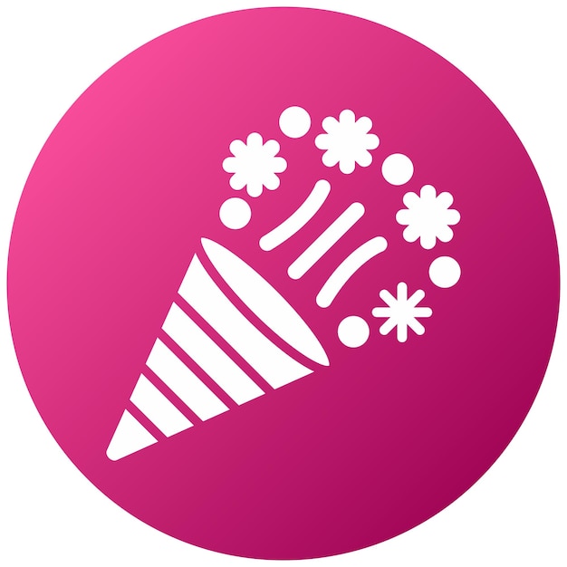 Diseño vectorial estilo de icono popper de fiesta