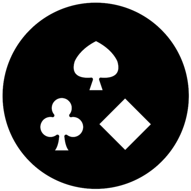 Diseño vectorial de estilo de icono de póquer