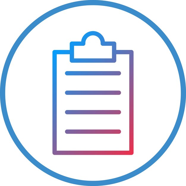 Diseño vectorial del estilo del icono del portapapeles