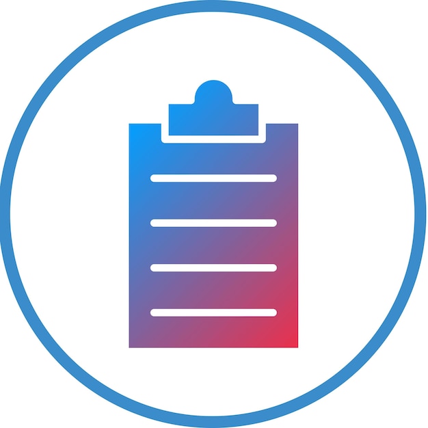 Diseño vectorial del estilo del icono del portapapeles