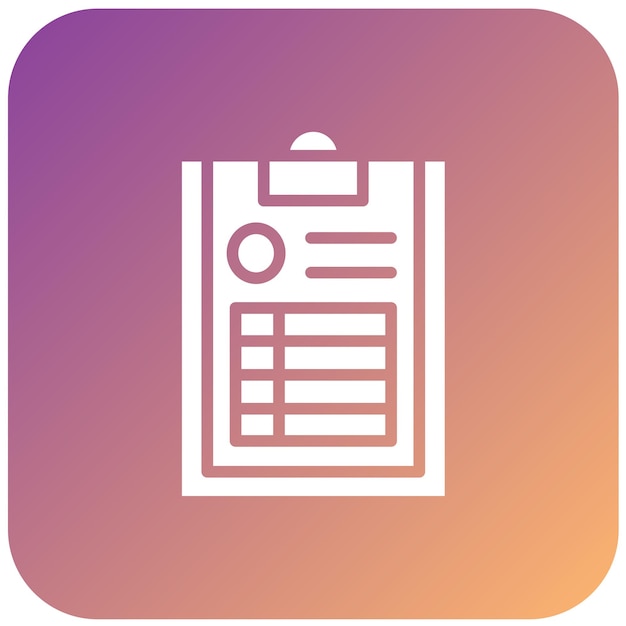 Diseño vectorial del estilo del icono del portapapeles