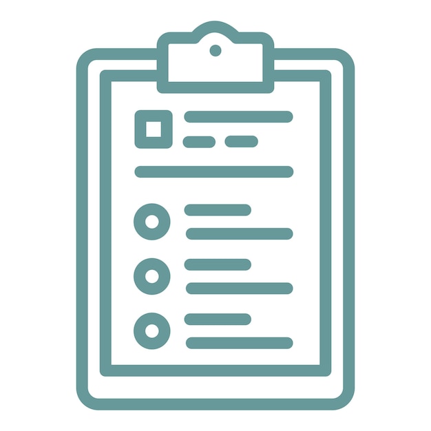 Diseño vectorial del estilo del icono del portapapeles