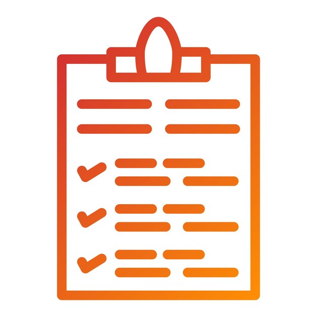 Diseño vectorial del estilo del icono del portapapeles
