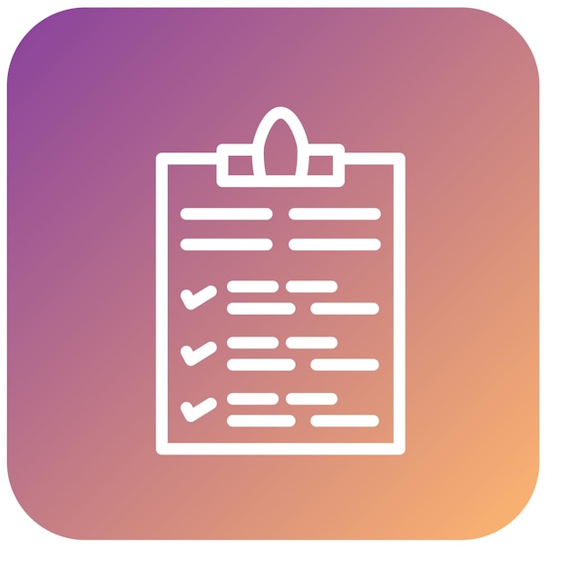 Diseño vectorial del estilo del icono del portapapeles