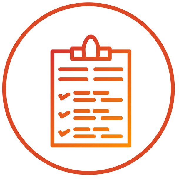 Diseño vectorial del estilo del icono del portapapeles