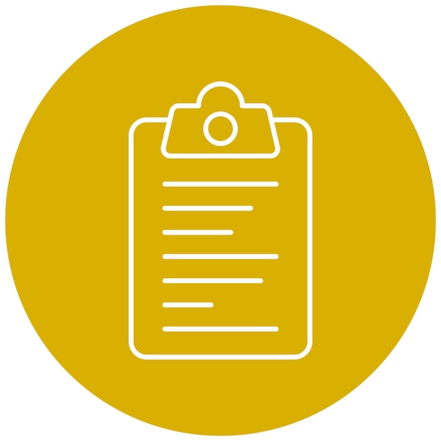 Diseño vectorial del estilo del icono del portapapeles