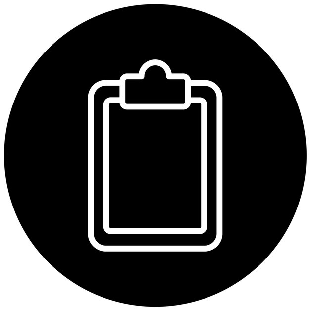 Diseño vectorial del estilo del icono del portapapeles