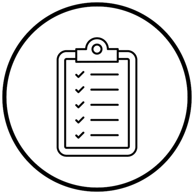 Diseño vectorial del estilo del icono del portapapeles
