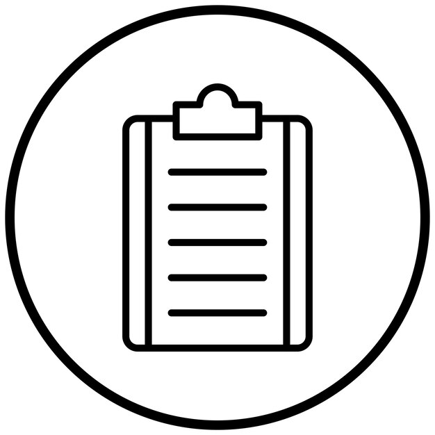 Diseño vectorial del estilo del icono del portapapeles