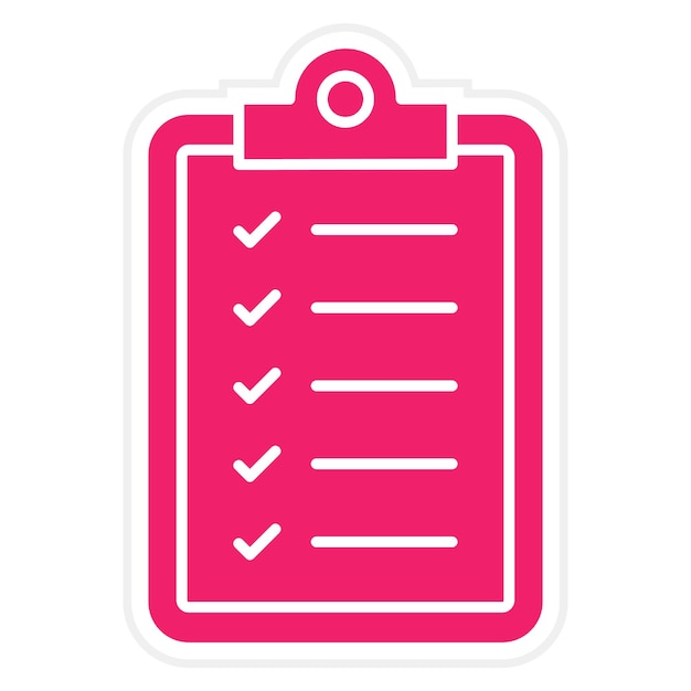 Diseño vectorial del estilo del icono del portapapeles