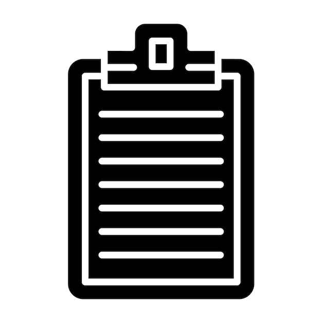 Diseño vectorial del estilo del icono del portapapeles