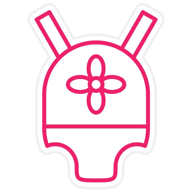 Diseño vectorial Estilo del icono del portero para bebés