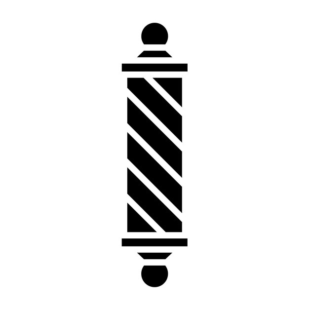 Diseño vectorial estilo del icono del poste del barbero