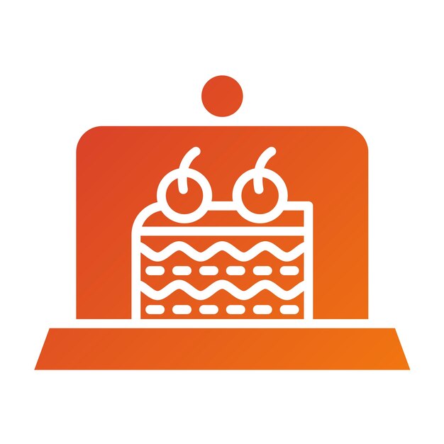 Diseño vectorial Estilo del icono del postre