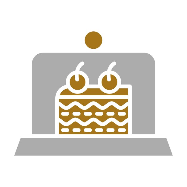 Diseño vectorial Estilo del icono del postre