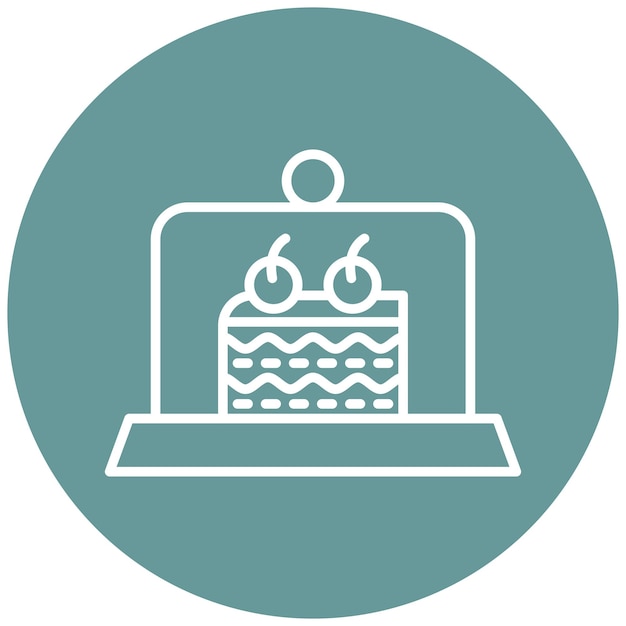 Diseño vectorial Estilo del icono del postre