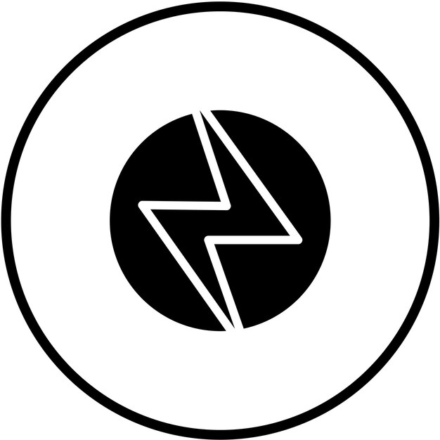 Diseño vectorial Estilo del icono de potencia