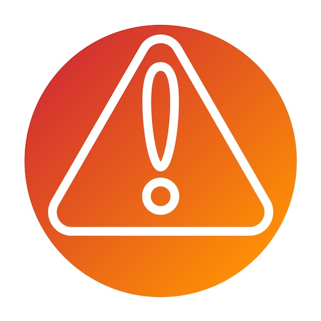 Diseño vectorial Estilo de icono de precaución