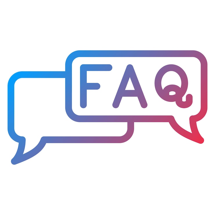 Vector diseño vectorial estilo de icono de preguntas frecuentes