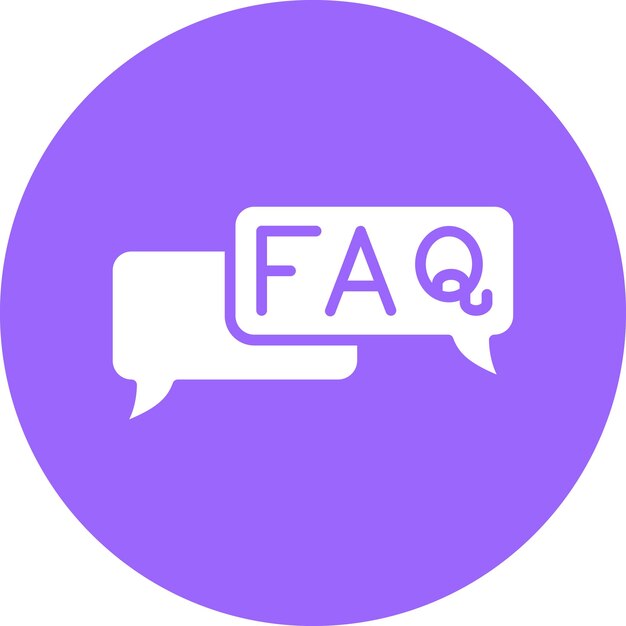Diseño vectorial Estilo de icono de preguntas frecuentes