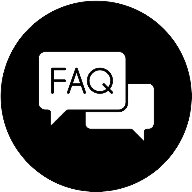 Diseño vectorial Estilo de icono de preguntas frecuentes