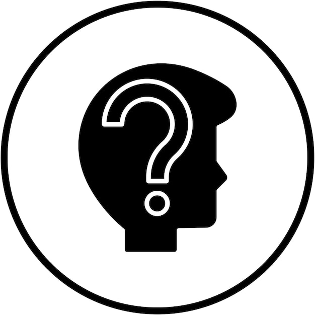 Diseño vectorial Estilo de icono preocupado