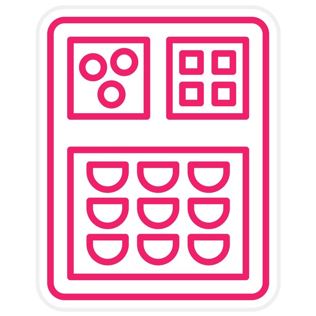 Diseño vectorial de estilo de icono de preparación de comidas