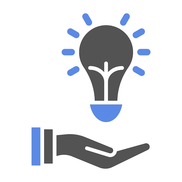 Diseño vectorial Estilo del icono de preservación de la energía