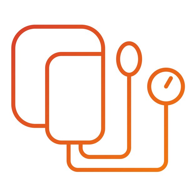 Diseño vectorial del estilo del icono de la presión arterial