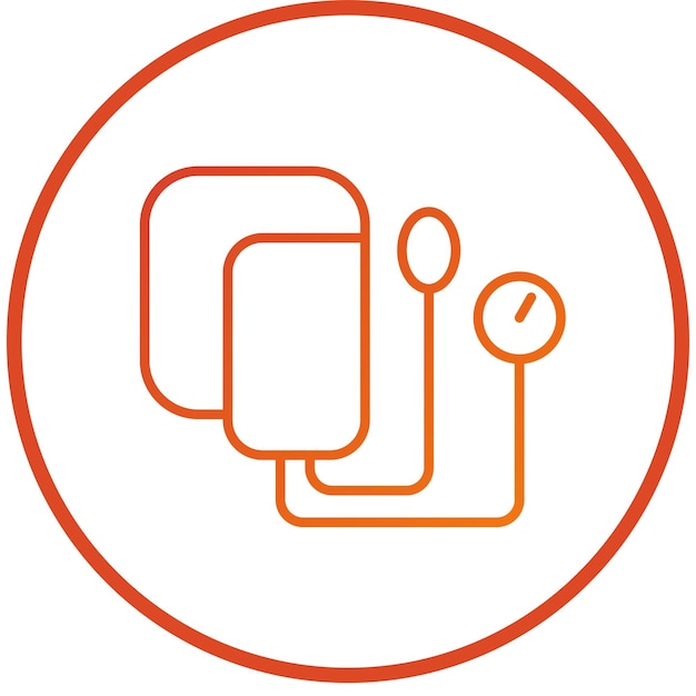 Diseño vectorial del estilo del icono de la presión arterial