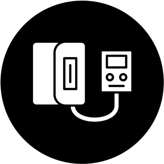 Diseño vectorial del estilo del icono de la presión arterial